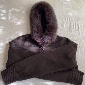 St. John Cashmere Sweater with Hoodie